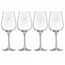 Lenox Navy Dots Tuscany Monogram Pinot Grigio 16 Oz. White Wine Glass LNX10496